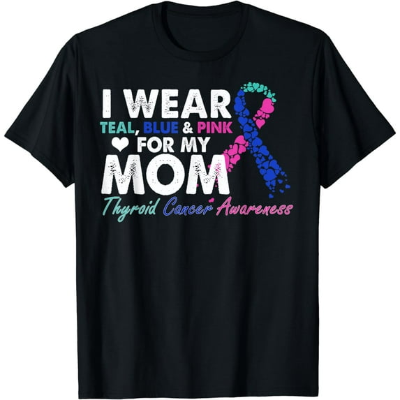 Thyroid Cancer Awareness for My Mom Costume Ribbon T-Shirt