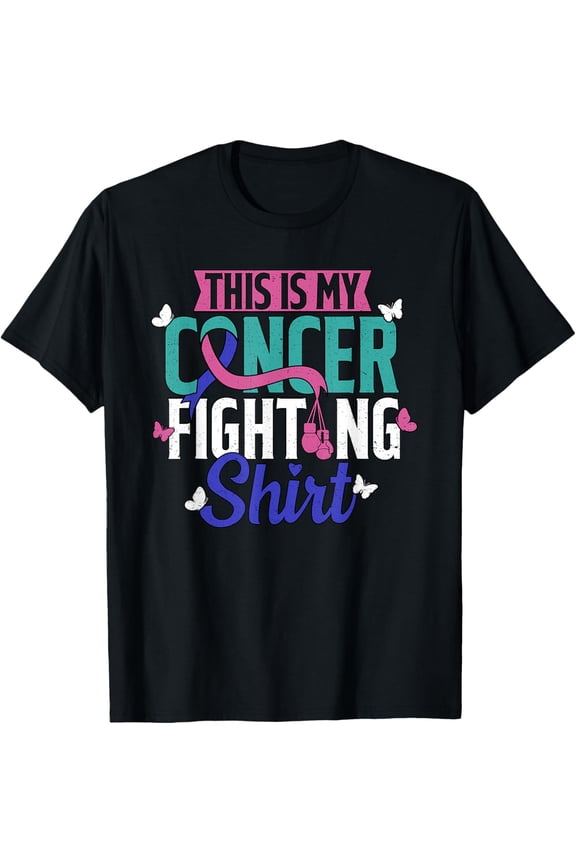 Thyroid Cancer Fighting Thyroid Ribbon Awareness Fighter T-Shirt