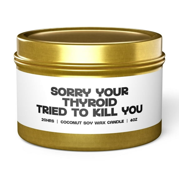 Thyroid Cancer Hyperthyroidism Hypothyroidism Tin Candle Gifts Home Decor