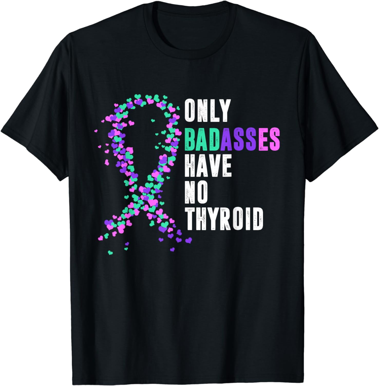 Removal Riben Thyroid Cancer Ribbon Thyroidectomy Removal Surgery Badasses T-Shirt ...