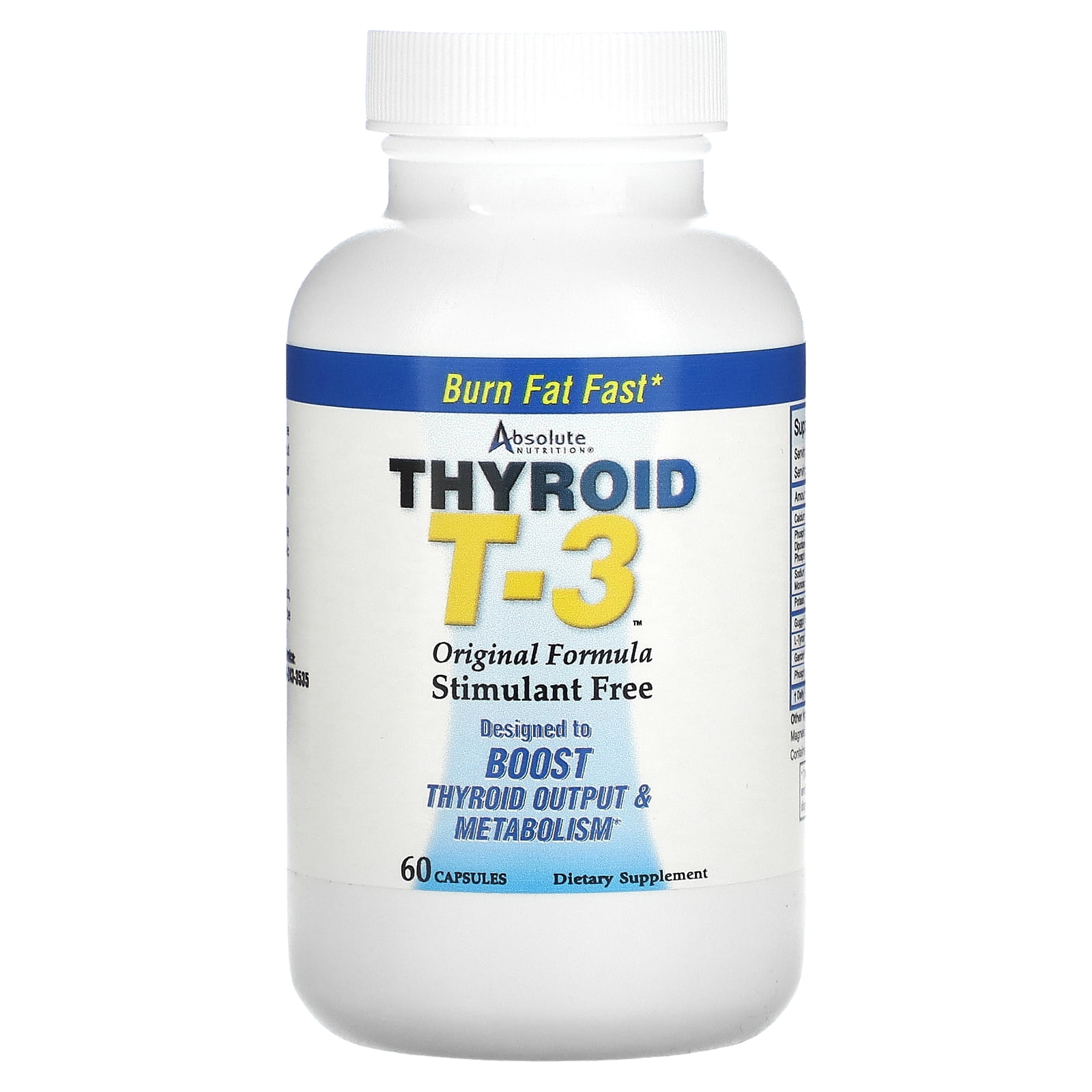 Thyroid T3, Original Formula, 60 Capsules, Absolute Nutrition