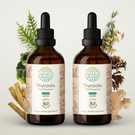 Thyroidix Alcohol Extract Tincture. Thyroid Support 2x4 oz