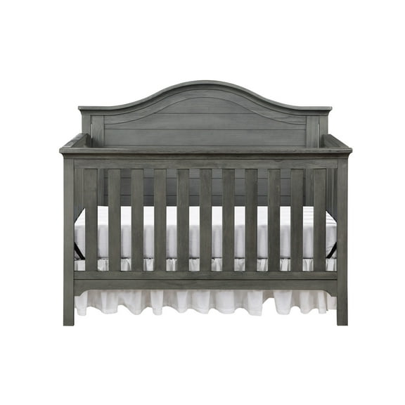 Ti Amo Catania 4-in-1 Convertible Crib for Infants & Toddlers, Farmhouse Grey Finish