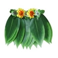 thumbnail image 1 of Ti Leaf Hula Skirt Hawaiian Leaf Skirt Green Grass Skirt for Beach Luau Party Supplies, 1 of 5