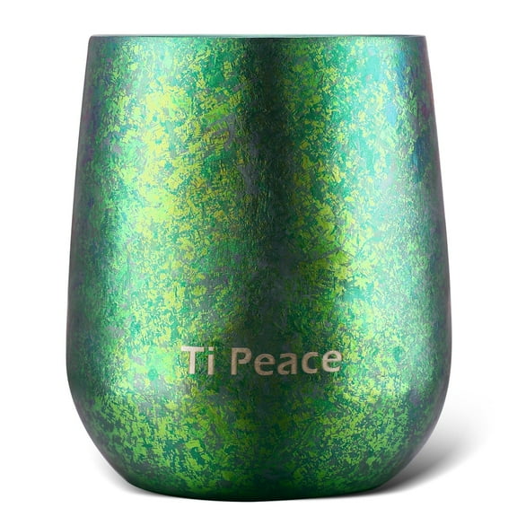 Ti Peace Titanium Cup,8 fl oz/240ml Titanium Tumbler Insulated Double Wall