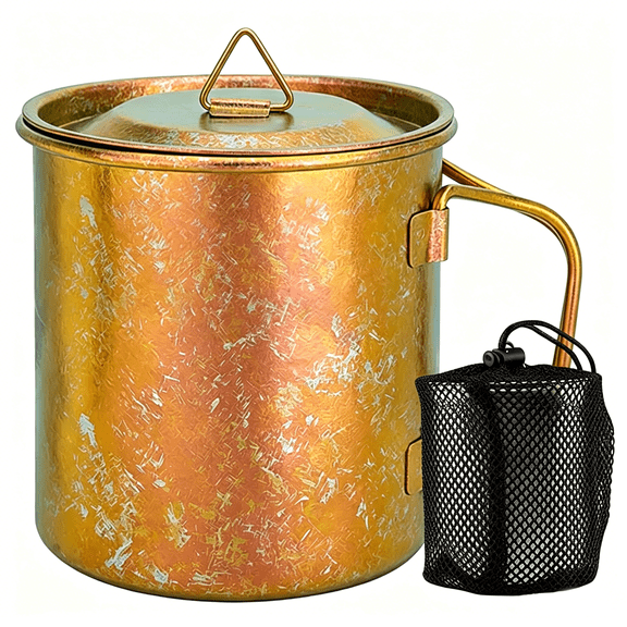 Ti-Vision Pure Titanium Outdoor Mug 13.5 oz Bronze Titanium Mugs