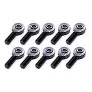 Ti22 Performance 0.5 in. ID x 0.62 in. Thread Left Hand Male Aluminum Rod End - Black - Pack of 10