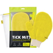TiCK MiTT Yellow Tick Removal Glove for Humans & Pets - Safely Remove Ticks Effortlessly, Chemical-Free, Durable, Portable Tick Management Tool for Outdoor Adventures & Everyday Use