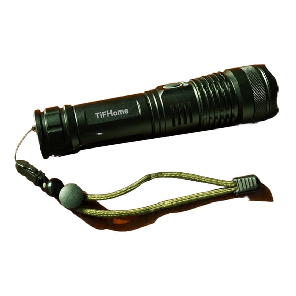 TiFHome Flashlights, Black, Rechargeable Flashlights High Lumens,Super Bright for Outdoor Camping