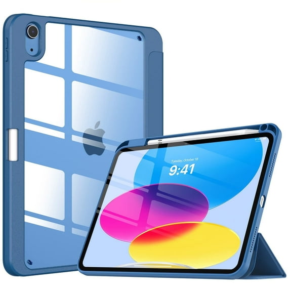 TiMOVO Case for iPad (A16) 11th Generation 11 Inch 2025, iPad 10th Generation Case 2022 with Pencil Holder,Auto Wake/Sleep, Blue