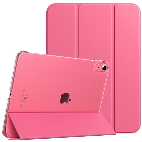 TiMOVO Case for iPad (A16) 11th Generation 11 Inch 2025/iPad 10th Generation 10.9 Inch 2022, Slim Stand Cover with Hard Translucent Back, Support Touch ID, Auto Wake/Sleep, Watermelon Red