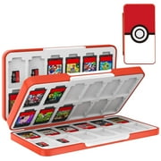 TiMOVO Game Card Case for Nintendo Switch OLED 2021/Switch/Switch Lite, Portable Switch Game Memory Card Storage Holder with 48 Game Card Slots and 24 Micro SD Card Slots, Circle