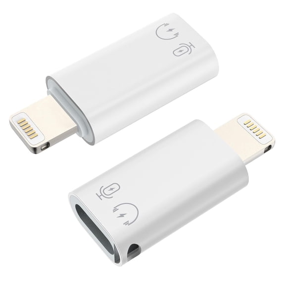 TiMOVO Lightn-ing Male to USB-C Female Adapter Compatiblewith iPhone 14/13/12/11/iPad, Support OTG/ Audio/ Data Transfer/ PD 10W Charging, 2 Pack
