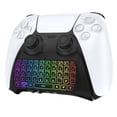 thumbnail image 1 of TiMOVO Multi-Color RGB Backlight Keyboard for PS5 Controller, Wireless Keypad Chatpad for PlayStation 5 Controller, Mini PS5 Game Keyboard Built-in Speaker with 3.5mm Audio Jack, Black, 1 of 10