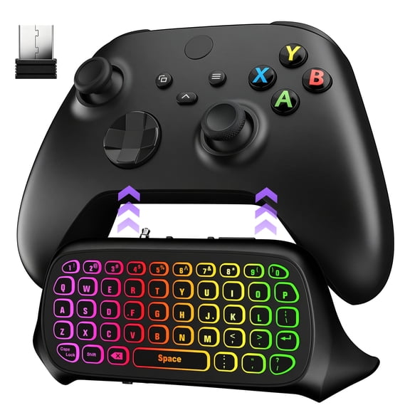 TiMOVO RGB Backlight Keyboard for Xbox Gaming Controller, Black