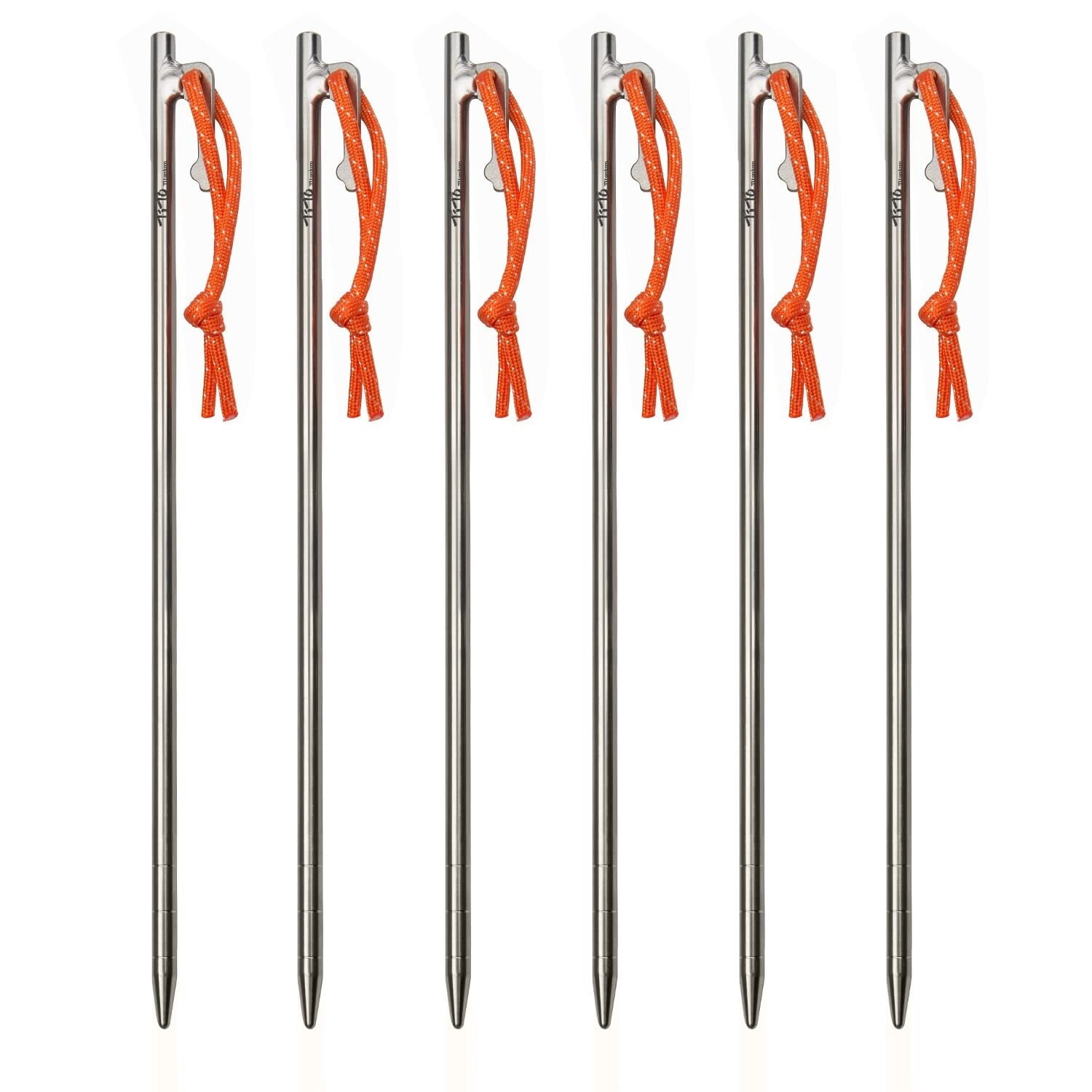TiTo Titanium Tent Pegs Stakes Lightweight Snowfield Grassland Heavy Duty Tent Nails for Outdoor Camping Hiking and Plant Support Garden Stakes 4pcs/6pcs (7×200mm-6pcs)