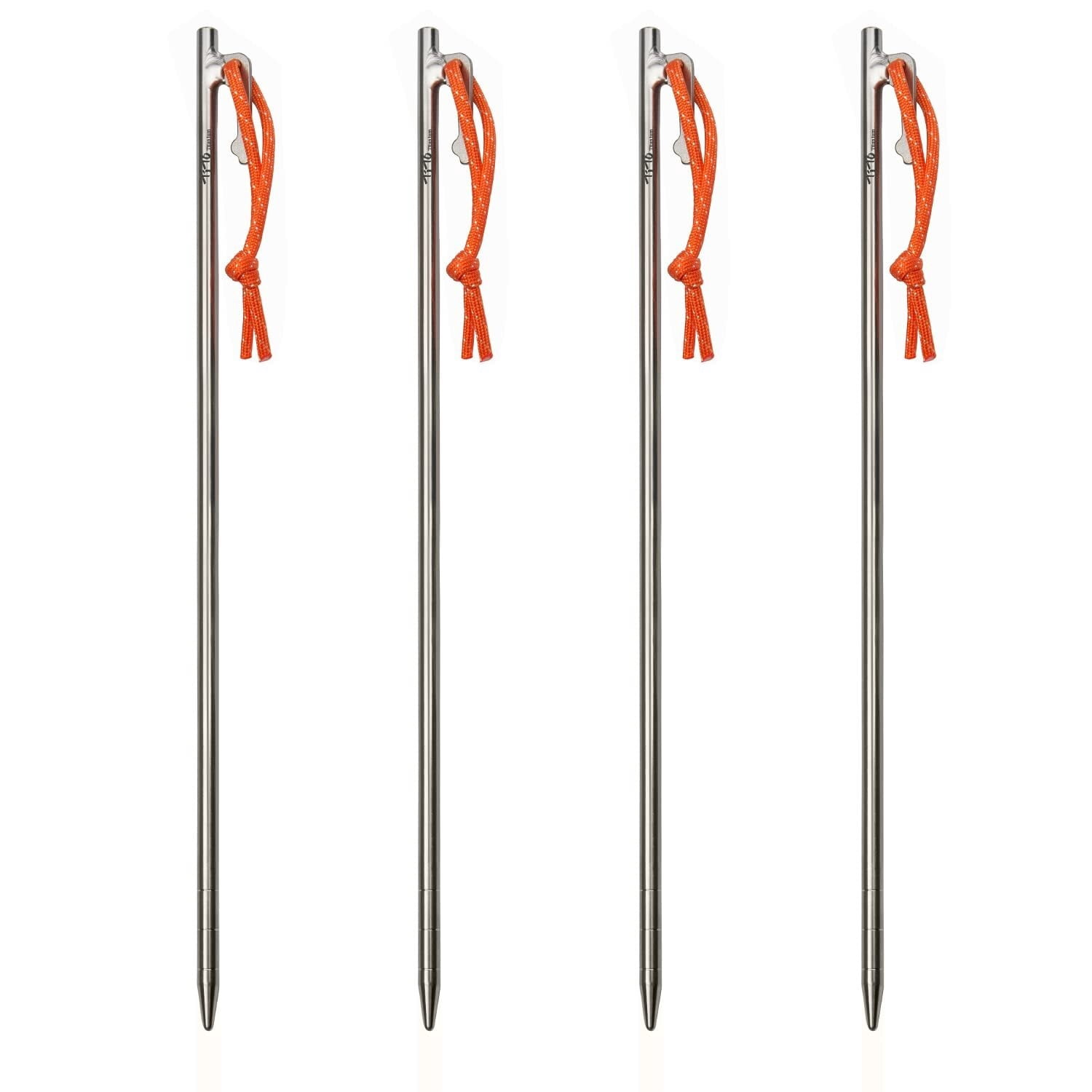 TiTo Titanium Tent Pegs Stakes Lightweight Snowfield Grassland Heavy Duty Tent Nails for Outdoor Camping Hiking and Plant Support Garden Stakes 4pcs/6pcs (7×200mm-6pcs)