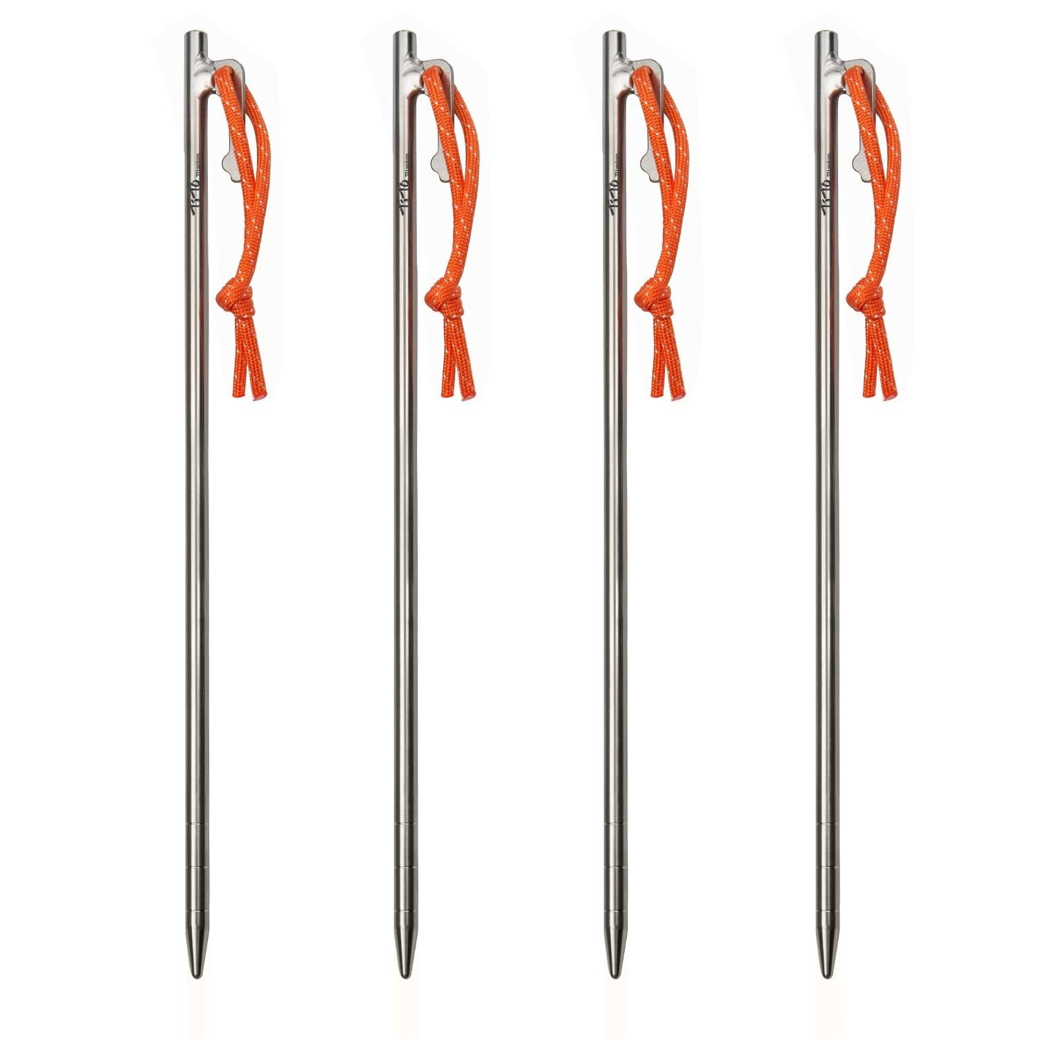 TiTo Titanium Tent Pegs Stakes Lightweight Snowfield Grassland Heavy Duty Tent Nails for Outdoor Camping Hiking and Plant Support Garden Stakes 4pcs/6pcs (7×200mm-6pcs)
