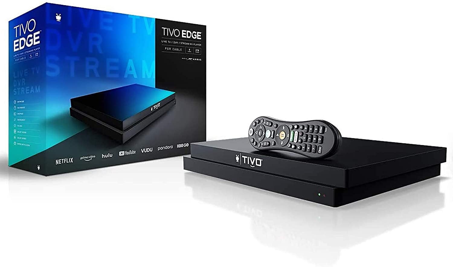 TiVo Edge for Cable Cable TV, DVR and Streaming 4K UHD Media Player with Dolby Vision HDR and Dolby Atmos
