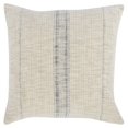 thumbnail image 1 of Benjara Tia 22 Inch Square Accent Throw Pillow with Woven Black Stripe, Beige Linen, 1 of 5