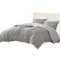 thumbnail image 1 of Tia Geometric Waffle Pattern King Size Duvet Comforter Set, Gray, 4 Piece, 1 of 1