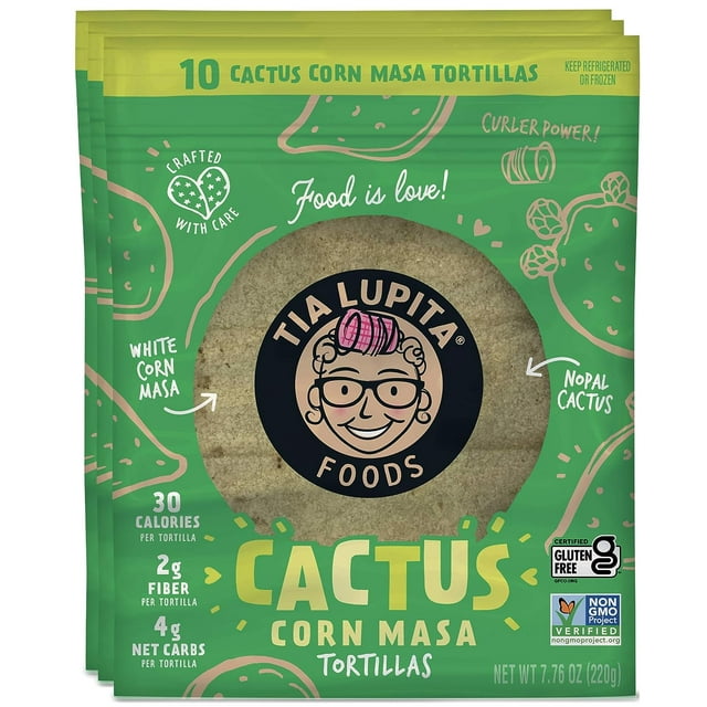 Tia Lupita Cactus Corn Tortillas Low Carb, High Fiber, Low Calorie