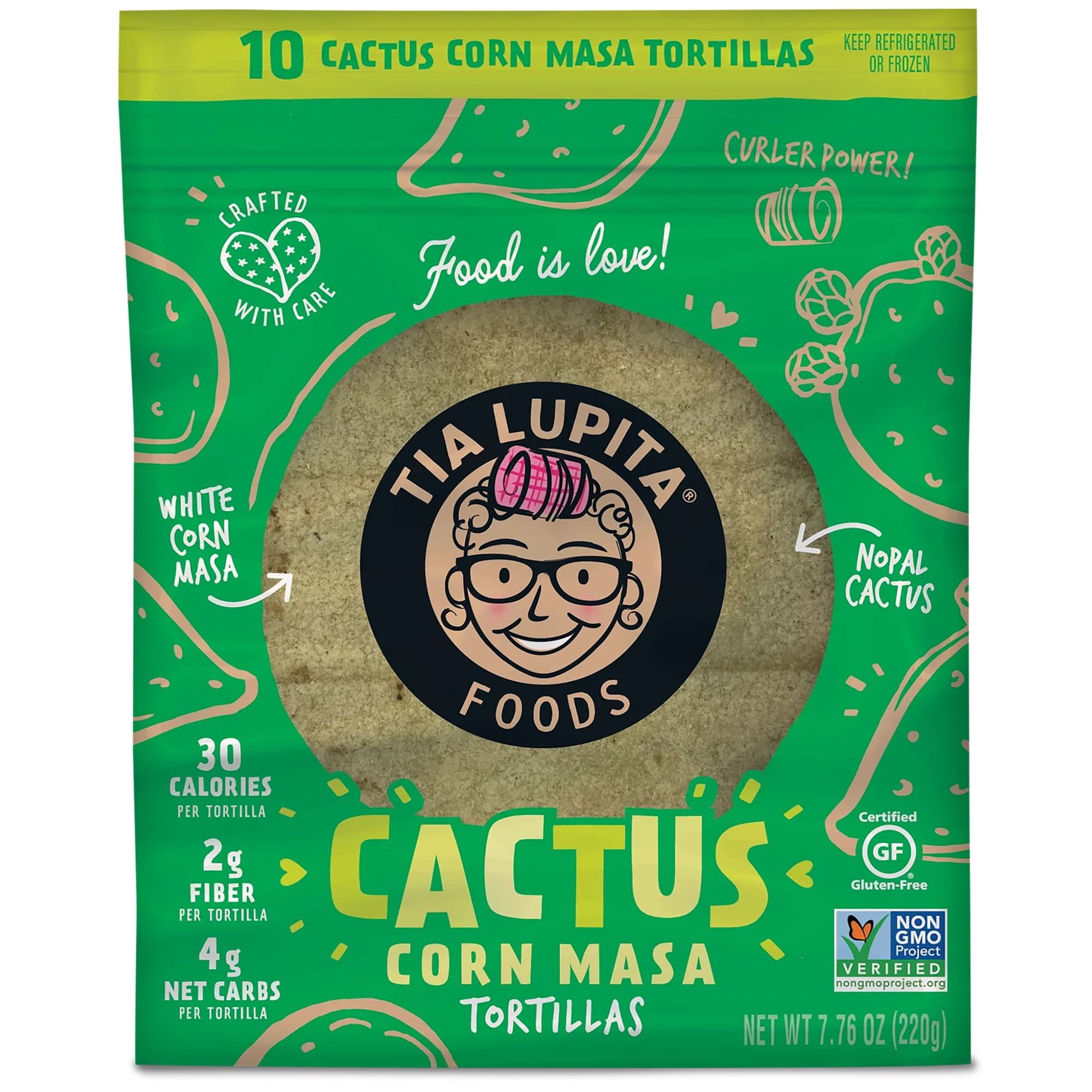 Tia Lupita Cactus Corn Tortillas Low Carb, High Fiber, Low Calorie