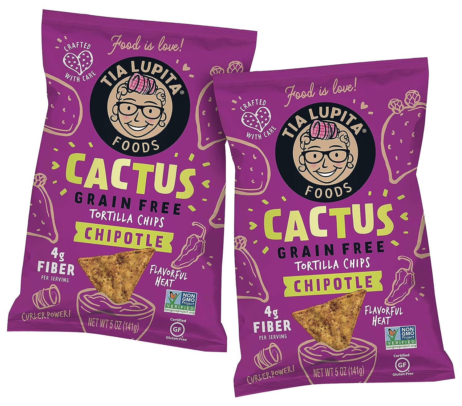 Tia Lupita Cactus Tortilla Chips Vegan, Gluten Free Keto Snacks