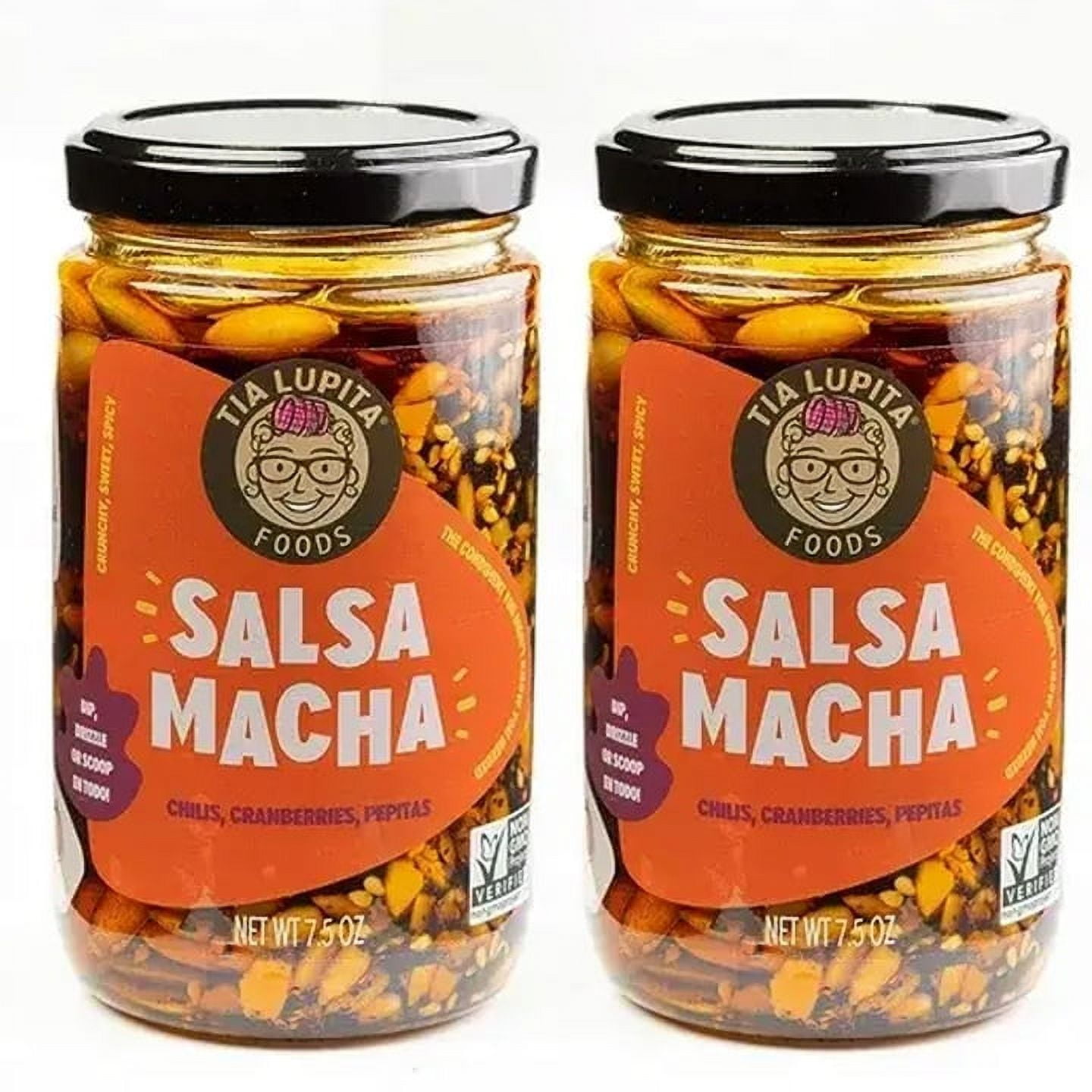 Tia Lupita Foods Salsa Macha Chili Crunch Oil, Cranberry & Chile Morita