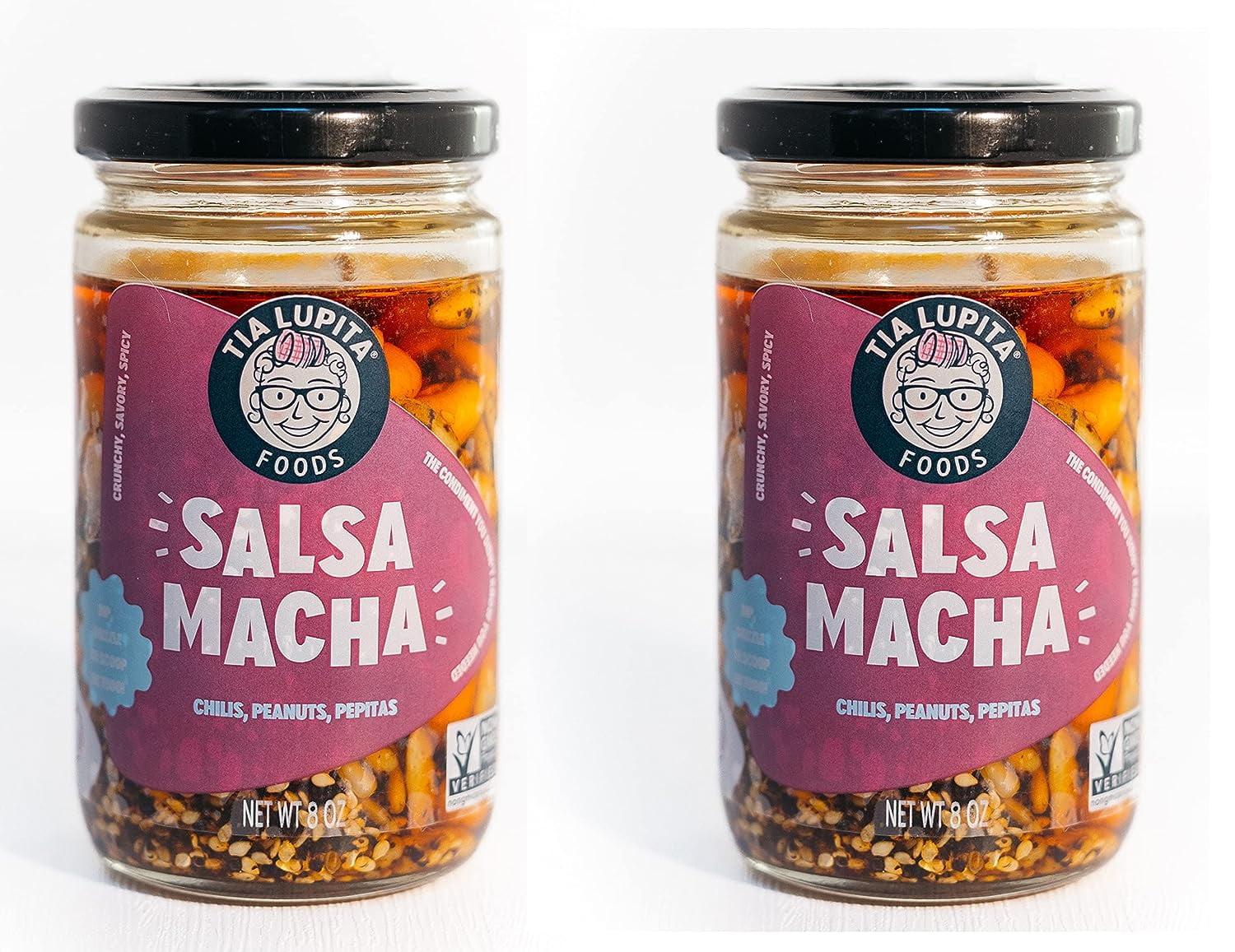 Tia Lupita Foods Salsa Macha Chili Crunch Oil, Peanut & Chile Morita 2
