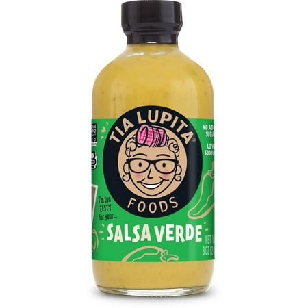 Tia Lupita Foods Salsa Verde Hot Sauce with Green Jalapeno & Tomatillos, 8 oz