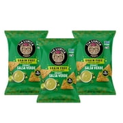 Tia Lupita Tortilla Chips Vegan, Gluten Free Keto Snacks, Creamy Salsa Verde 3-Pack