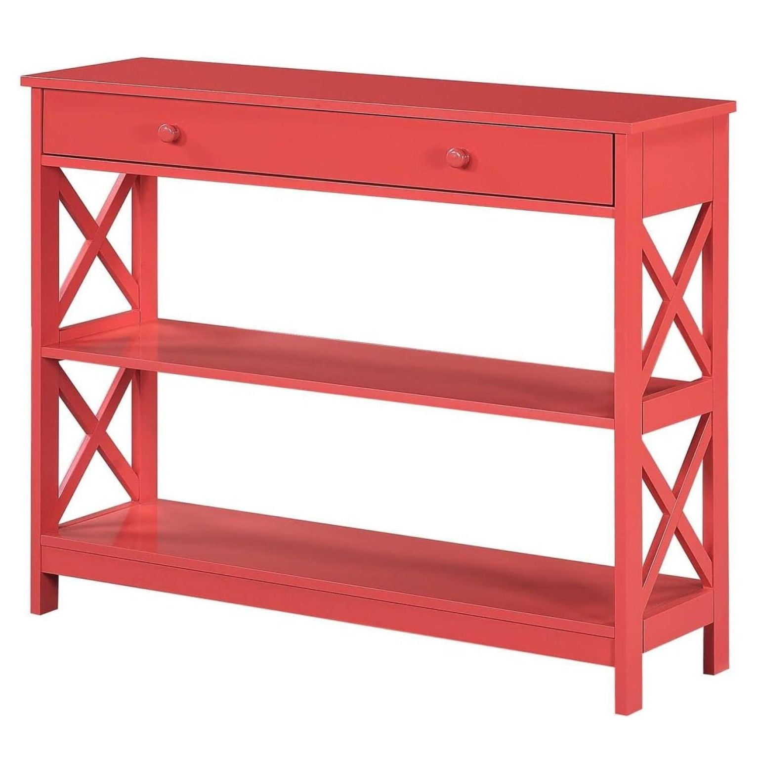 Oxford Coral 40" Wood Console Table with Storage