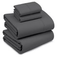 thumbnail image 1 of TiaGOC 100% Cotton Sheets for King Size Bed - Crispy Cooling Percale Sheets - Breathable & Durable King Sheet Set - Deep Pocket 18 Inches (Fits up to 21") - Dark Gray - 4 Pieces, 1 of 8
