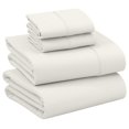 thumbnail image 1 of TiaGOC 100% Cotton Sheets for Queen Size Bed - Crispy Cooling Percale Sheets - Breathable & Durable Queen Sheet Set - Deep Pocket 16 Inches (Fits up to 18") - Ivory - 4 Pieces, 1 of 7