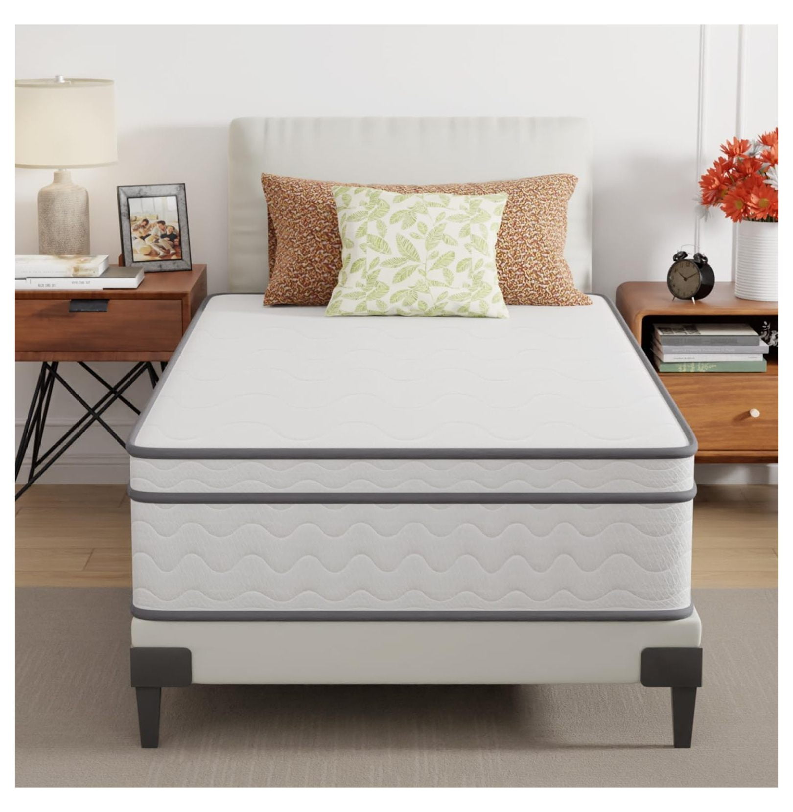 TiaGOC 12 Inch Innerspring Mattress in a Box with Bamboo charcoal Gel