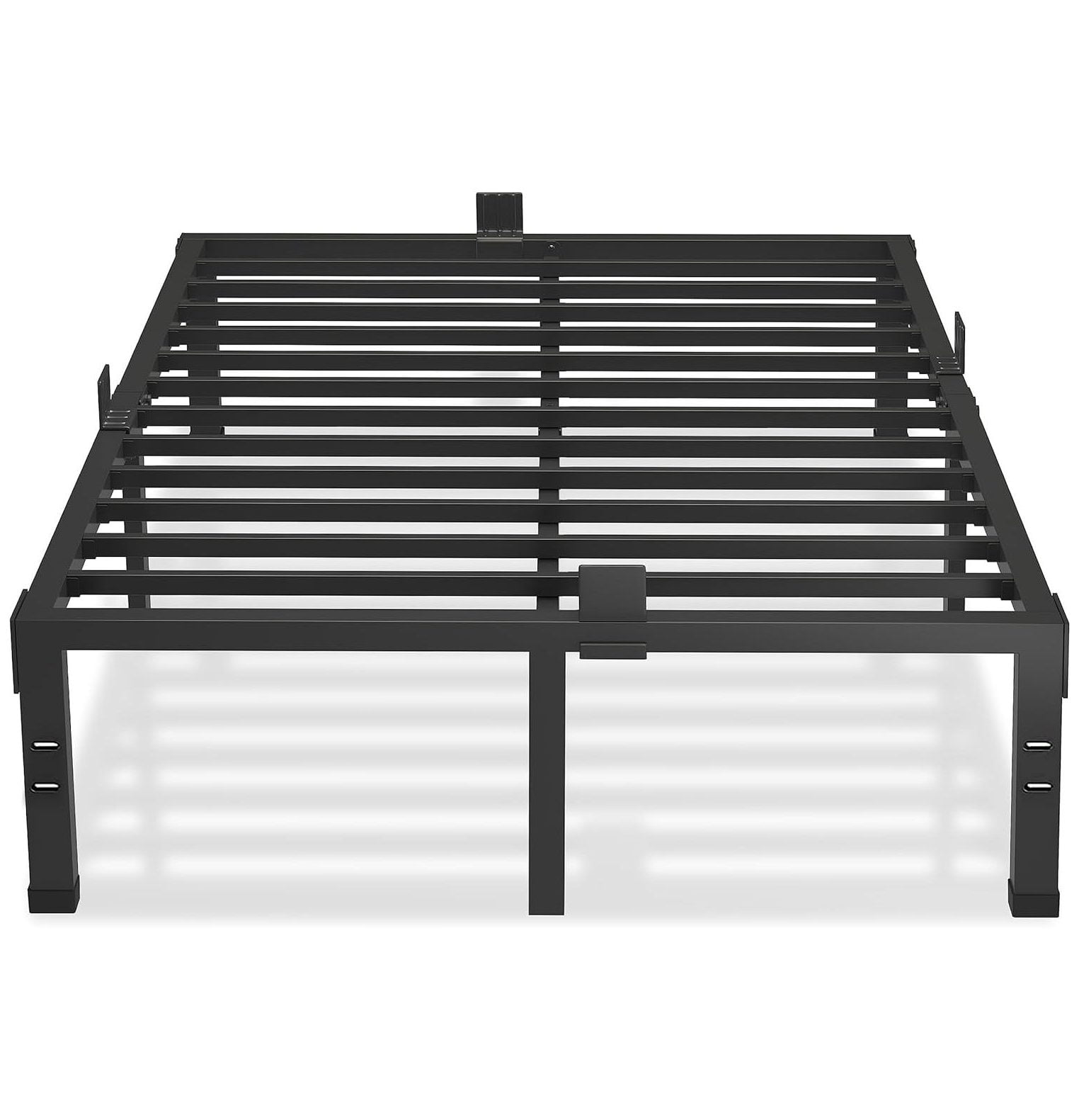 TiaGOC 12 Inch Queen Bed Frames with Mattress Slide Stopper Black Heavy