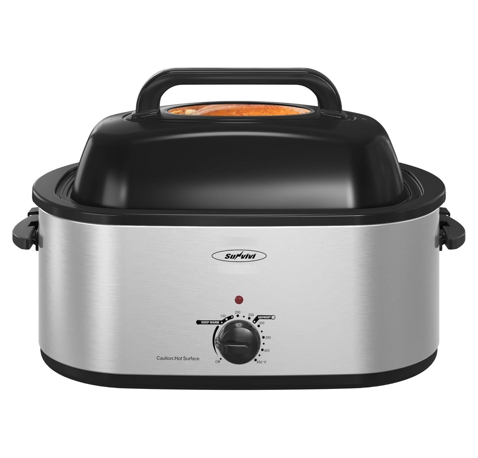 TiaGOC 22QT Electric Roaster Oven, Turkey Roaster Oven with Visible Lid