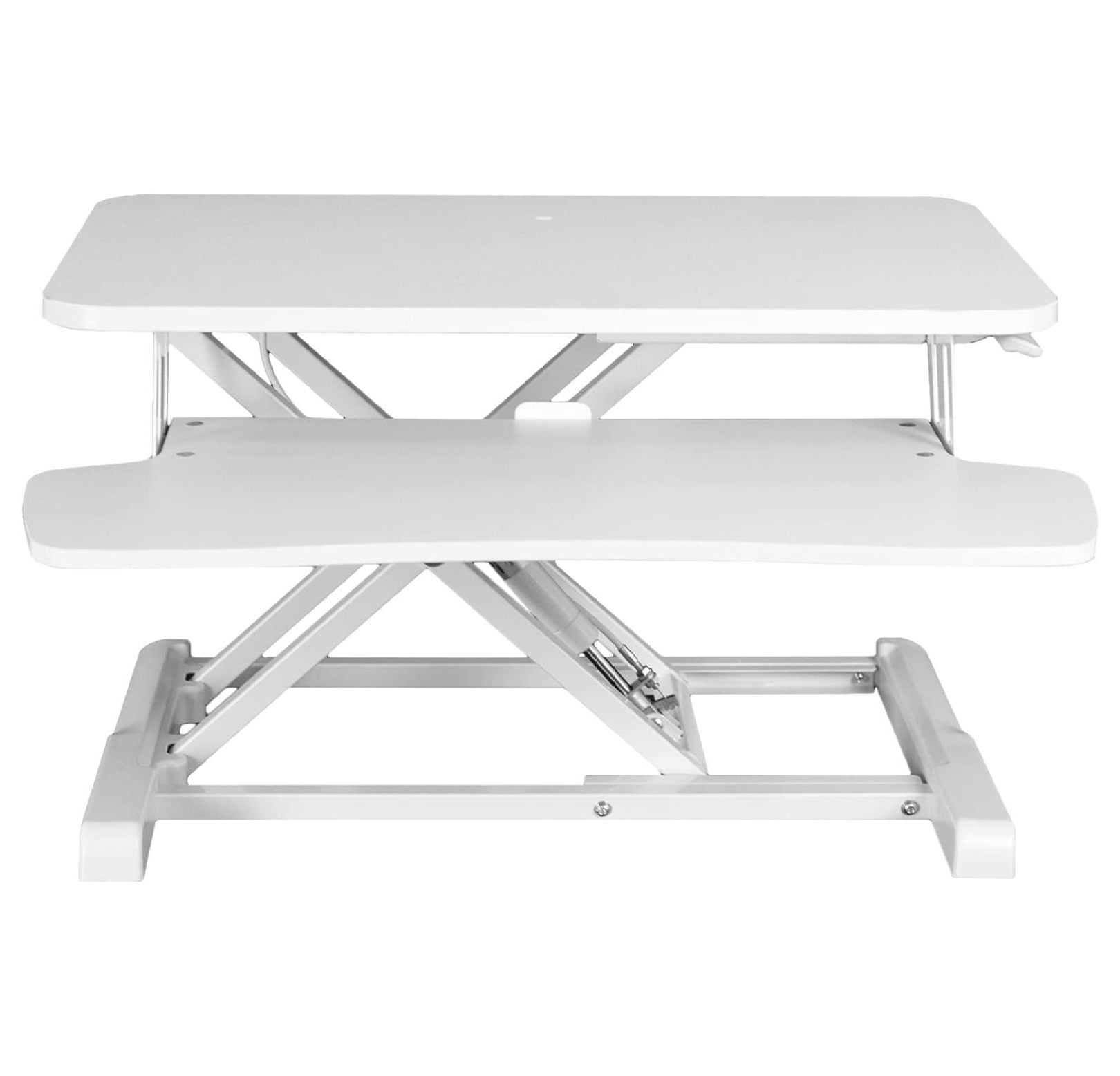 VIVO White 26" Compact Manual Height Adjustable Desk Riser