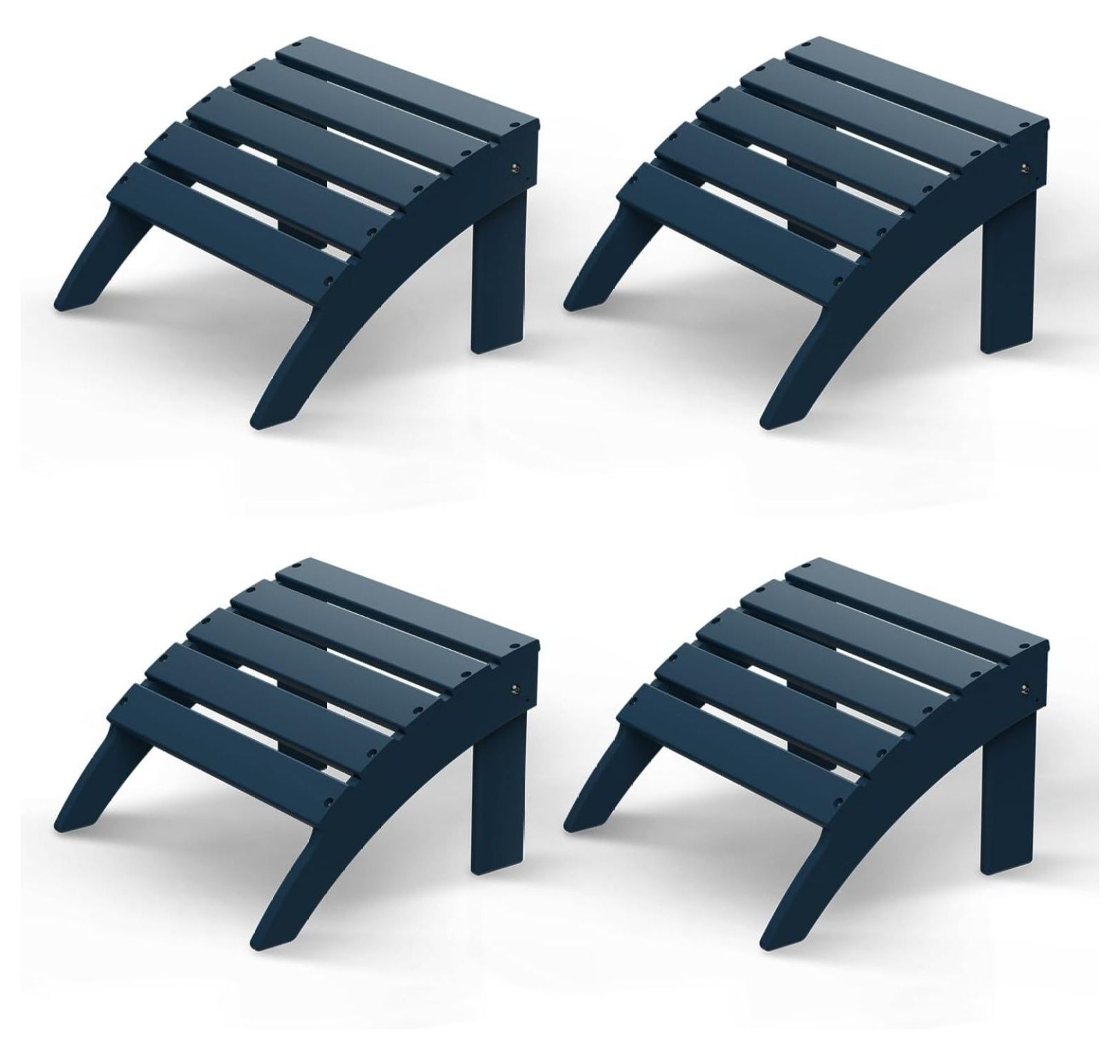 Patiño Resty TiaGOC Adirondack-Ottoman | Folding | Set of 4 | HDPE Plastic | Outdoor ...