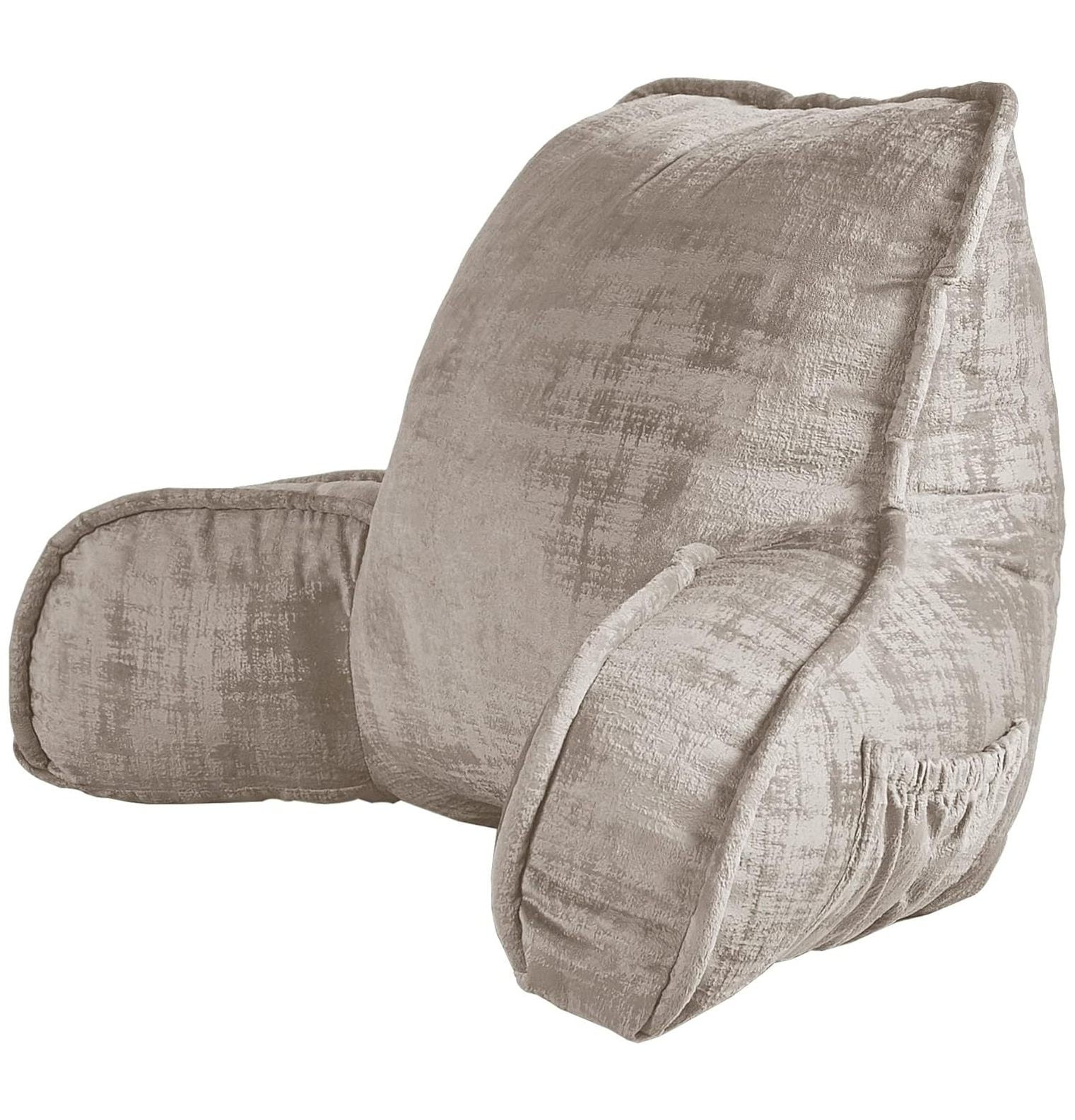 TiaGOC Art Velvet Assembly Needed DIY Backrest Reading Bed Rest Pillow