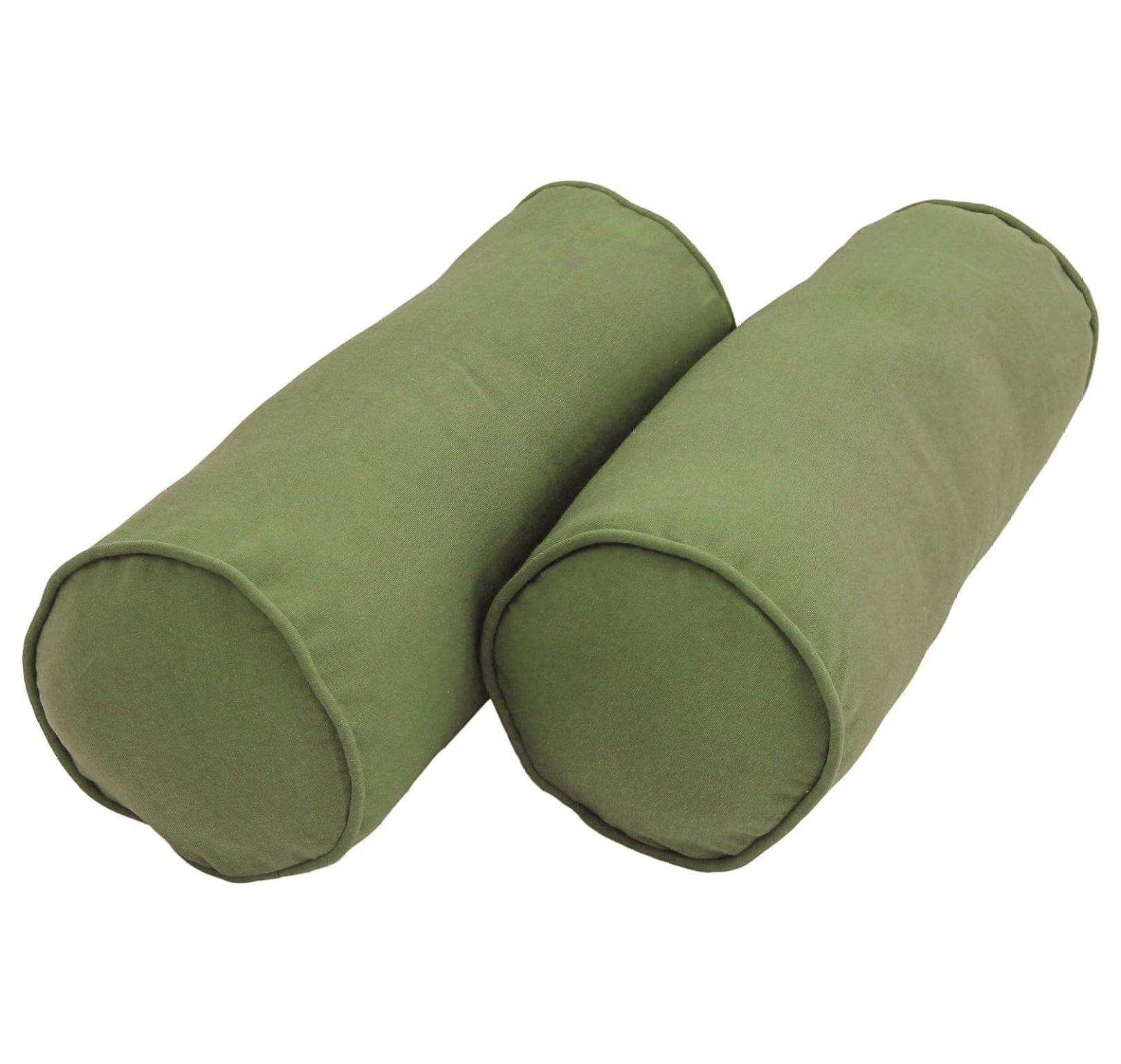 Sage Green Microsuede Bolster Pillows Set of 2