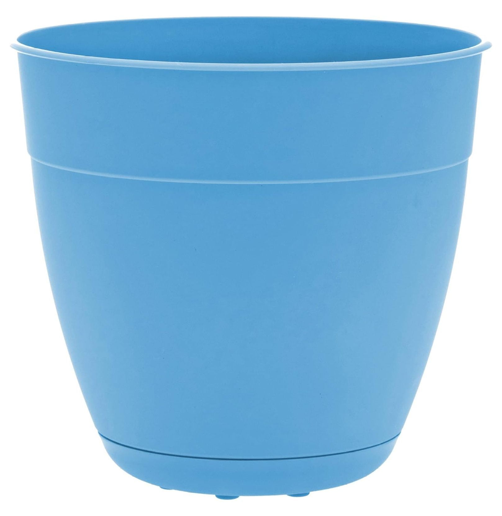 Ocean Blue 20" Recycled Plastic Indoor/Outdoor Planter with Removable Saucer