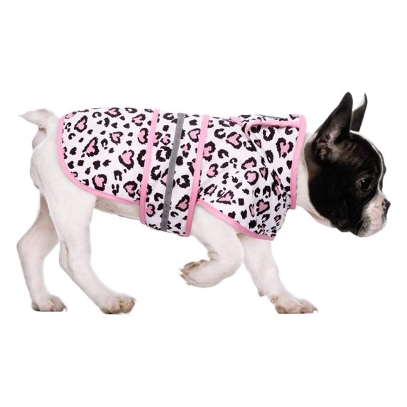 TiaGOC Dog Raincoat Hooded Slicker Poncho for Small to X-Large Dogs and Puppies Leopard - M