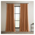 thumbnail image 1 of TiaGOC Faux Linen Room Darkening Curtains - 120 Inches Long Luxury Linen Curtains for Bedroom & Living Room (1 Panel), 50W X 120L, Desert Orange, 1 of 9