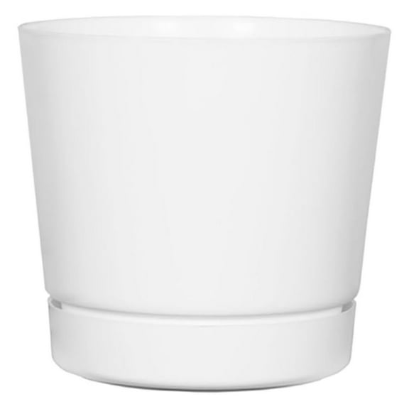 TiaGOC Full Depth Cylinder Pot, Glossy White, 14-Inch (10142)