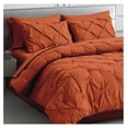 thumbnail image 1 of TiaGOC King Comforter Set - 7 Pieces Pintuck Bed in A Bag King - Comforters King Size - Comforter Set with Sheets, Comforter, Flat Sheet, Fitted Sheet and Pillowcases & Shams, Burnt Orange, 1 of 7