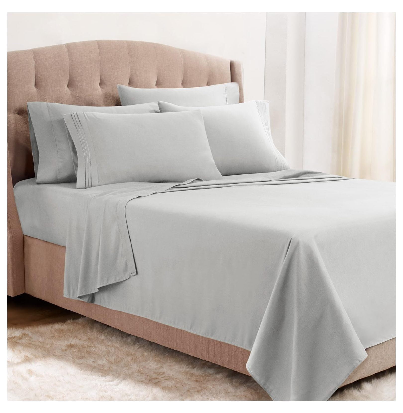 TiaGOC King Sheets, 6 Piece Set Hotel Luxury Sheets for King Size Bed