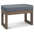 thumbnail image 1 of TiaGOC Milltown 27 Inch Wide Contemporary Rectangle Footstool Ottoman Bench in Stone Grey Vegan Faux Leather, For the Living Room and Bedroom, 1 of 8