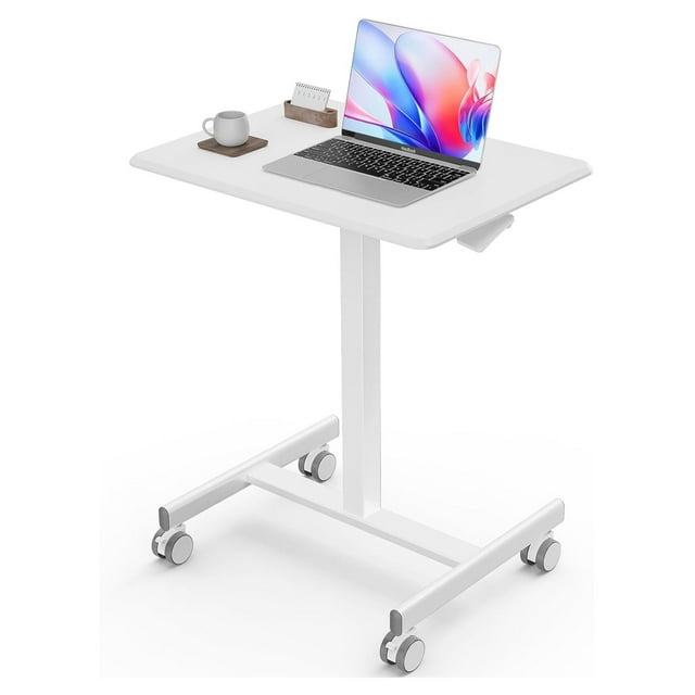 TiaGOC Mobile Small Stading Desk - Sit Stand Desk, Portable Rolling ...